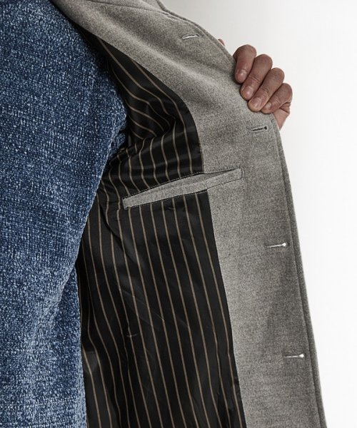 【EFFORTLESS】中空糸メルトンスタンドカラーブルゾン 