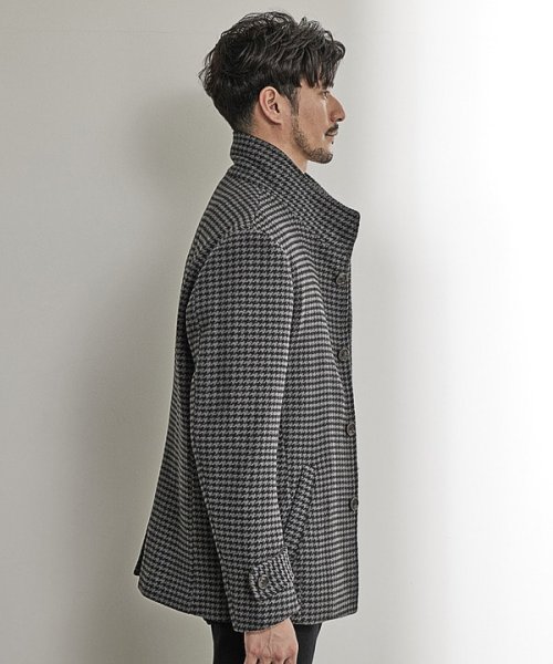 【EFFORTLESS】中空糸メルトンスタンドカラーブルゾン 