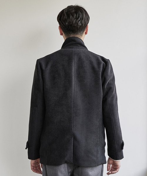 【EFFORTLESS】中空糸メルトンスタンドカラーブルゾン 