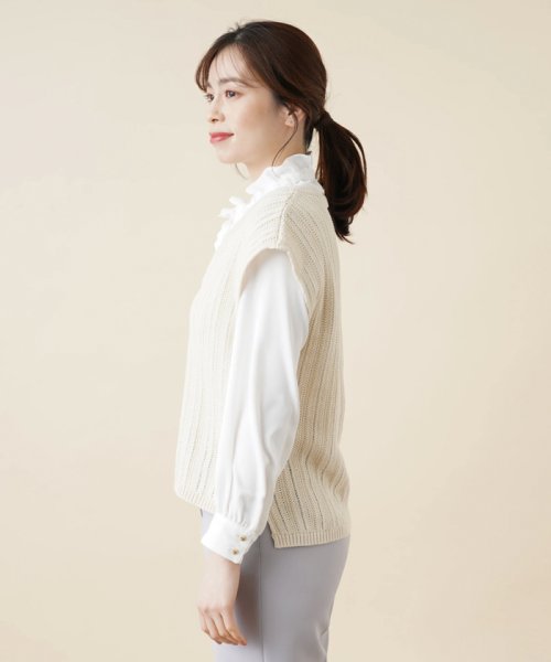 Vネックニットベスト 