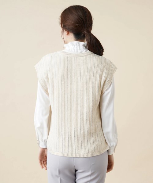 Vネックニットベスト 