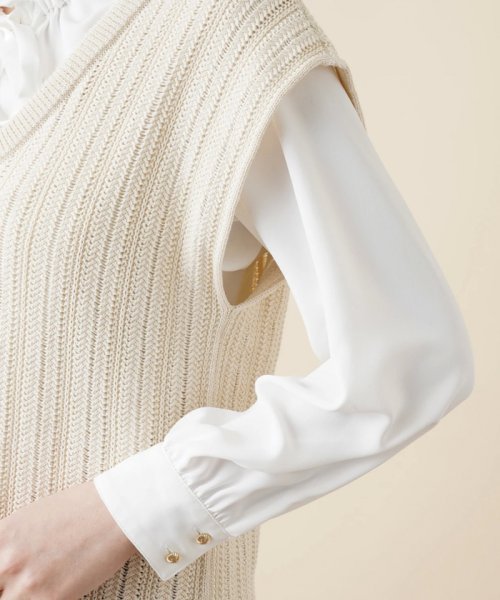 Vネックニットベスト 