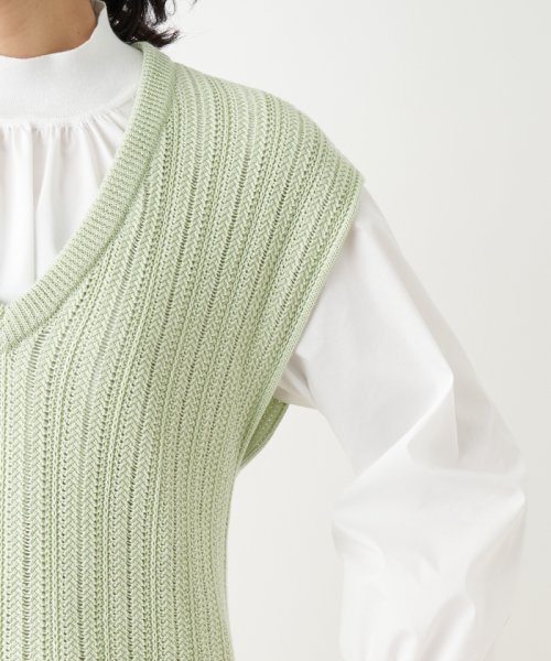 Vネックニットベスト 