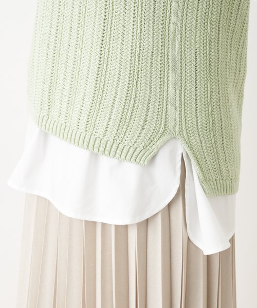 Vネックニットベスト 