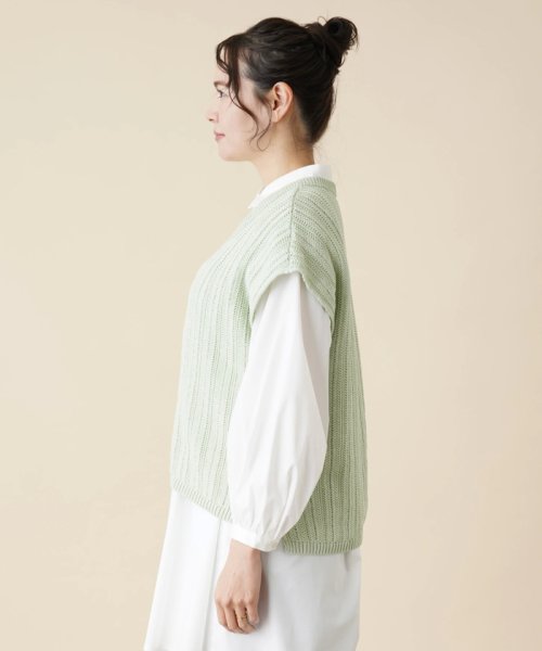 Vネックニットベスト 