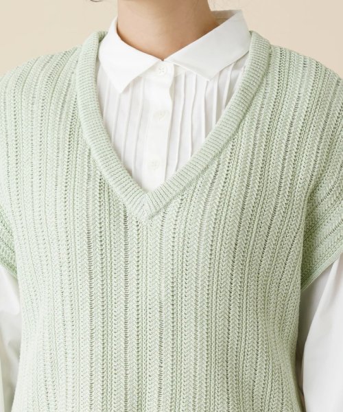 Vネックニットベスト 