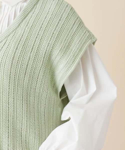 Vネックニットベスト 