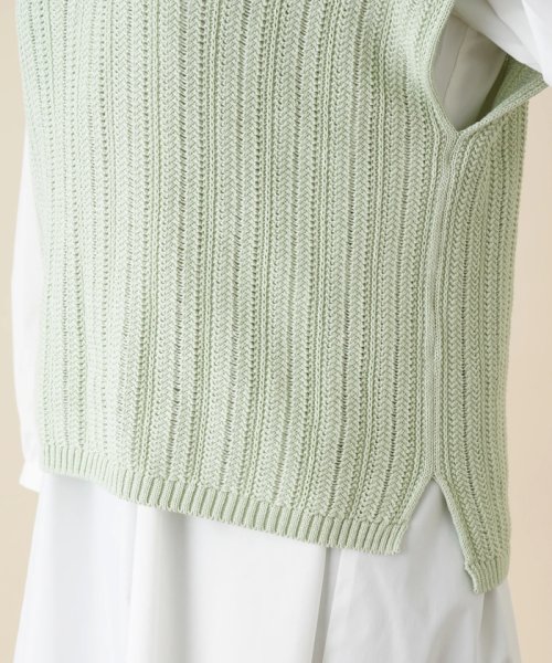 Vネックニットベスト 