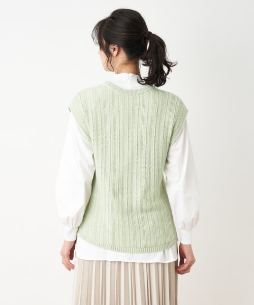 Vネックニットベスト 