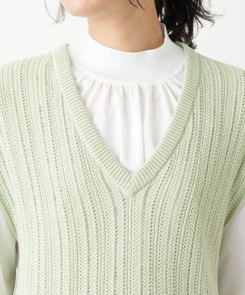 Vネックニットベスト 