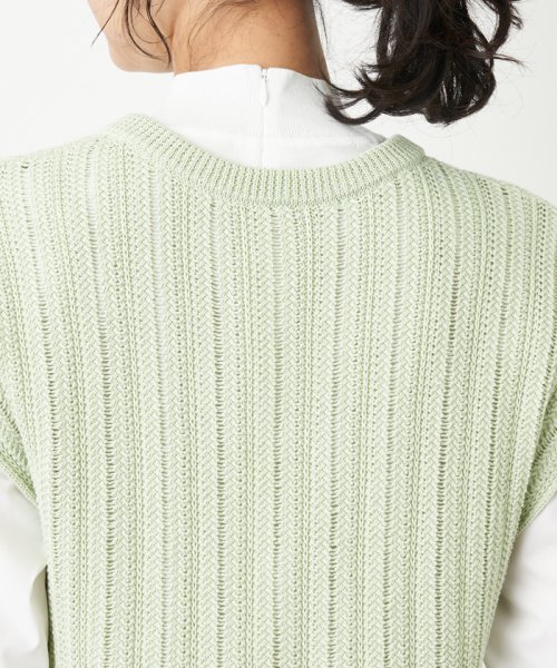 Vネックニットベスト 