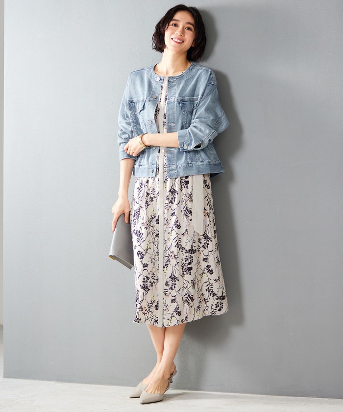 ご好評につき追加生産・洗える】USUKARU DENIM ノーカラージャケット
