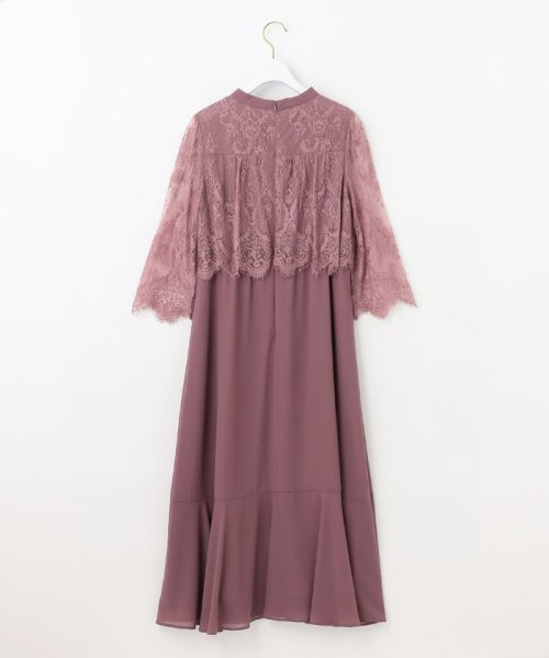 any SiS L(エニスィス（大きいサイズ）)/【洗える】レーシーケープ ドレス/img01