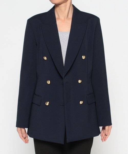 リオペルダブル6ボタンジャケット ネイビー B75 W59 H80　着用サイズ：02 J1935946790(14876円)