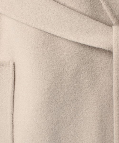 カシミヤ混リバーショールカラーコート B75 W59 H80　着用サイズ：02