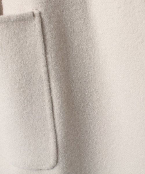 カシミヤ混リバーショールカラーコート B75 W59 H80　着用サイズ：02