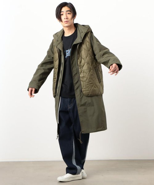 ナイロンタッサー ４ＷＡＹ モッズコート［フーデットベストセット］ 