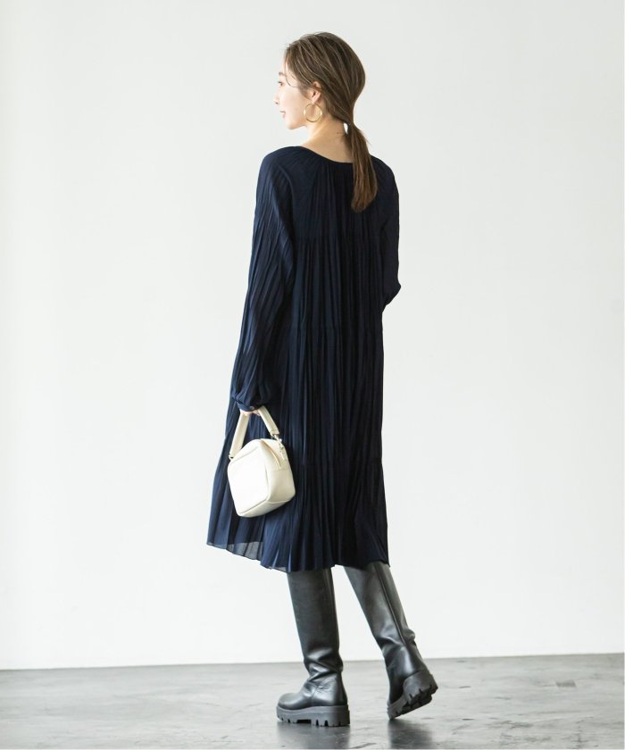 楽天市場】スクイーズプリーツミニワンピース NOBLE ノーブル