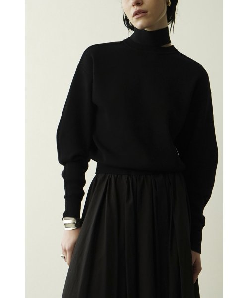 CLANE(クラネ)/W FACE NECK RIBBON KNIT TOPS/img04