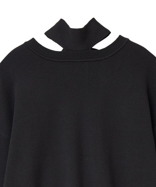 CLANE(クラネ)/W FACE NECK RIBBON KNIT TOPS/img07