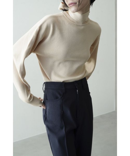 CLANE(クラネ)/W FACE NECK RIBBON KNIT TOPS/img13