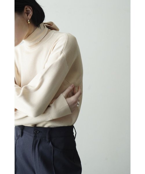 CLANE(クラネ)/W FACE NECK RIBBON KNIT TOPS/img15