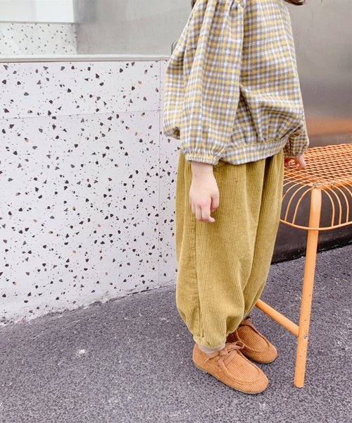 aimoha(aimoha（アイモハ）)/aimoha－KIDS－ 韓国子供服コーデュロイ素材裾絞りパンツ/img03
