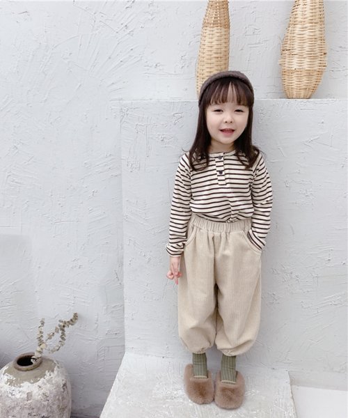 aimoha(aimoha（アイモハ）)/aimoha－KIDS－ 韓国子供服コーデュロイ素材裾絞りパンツ/img13