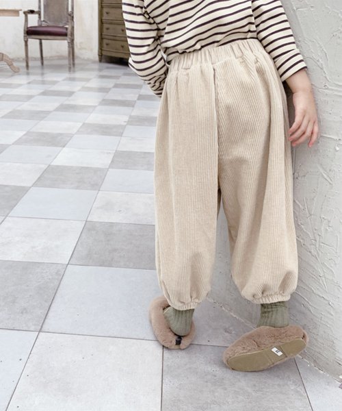 aimoha(aimoha（アイモハ）)/aimoha－KIDS－ 韓国子供服コーデュロイ素材裾絞りパンツ/img17
