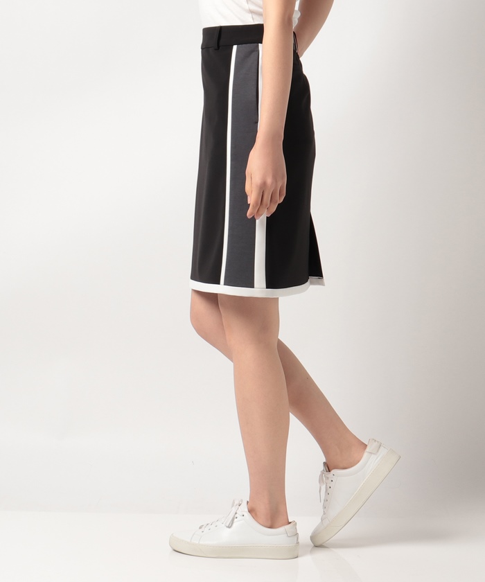 極美品 LANVIN SPORT トリミングデザインサイドラインスカート ゴルフ 極美品 LANVIN SPORT トリミングデザインサイドラインスカート