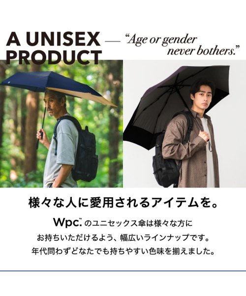 Wpc．(Wpc．)/【Wpc.公式】雨傘 UNISEX バックプロテクトフォールディングアンブレラ 大きめ 鞄濡れない 晴雨兼用 メンズ レディース 折りたたみ傘 父の日 ギフト/img02