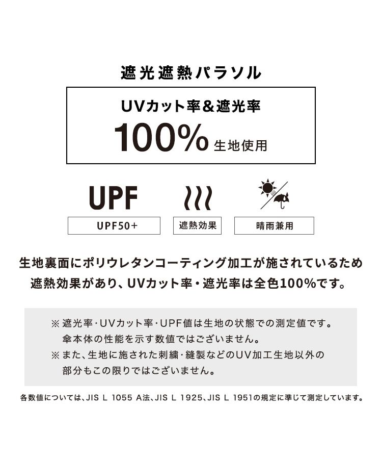 Wpc.公式】日傘 遮光フラワーカットストライプ ミニ 55cm 完全遮光 UV