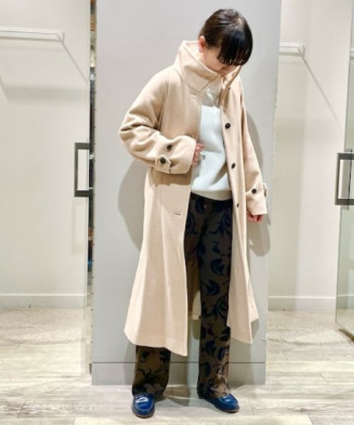 スタンドカラーコート 