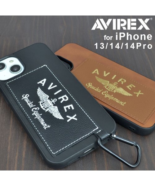 AVIREX(AVIREX)/スマホケース iPhone14 iPhone14Pro iPhone13 ブランド アヴィレックス AVIREX カード収納付き背面ケース 刺繍ロゴ/img27