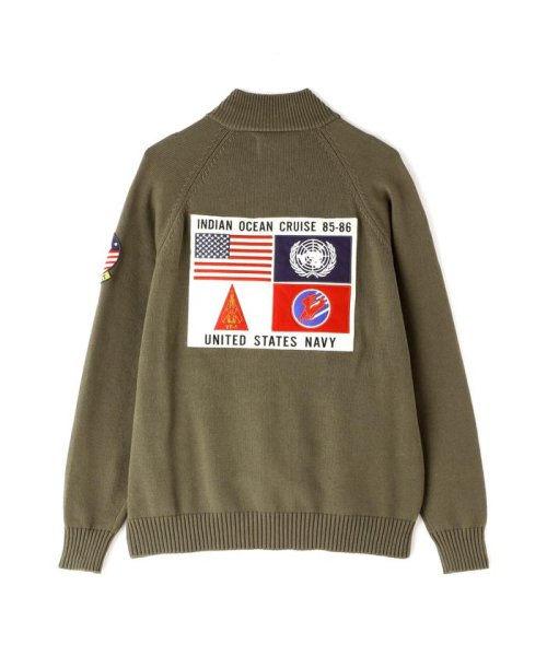 AVIREX(AVIREX)/COTTON STAND ZIP SWEATER TOPGUN / コットン スタンド ジップアップ セーター トップガン/img09