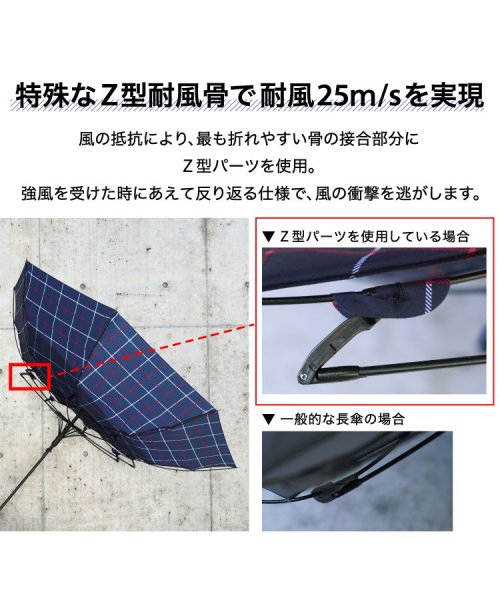 Wpc．(Wpc．)/【Wpc.公式】雨傘 UNISEX WIND RESISTANCE UMBRELLA 65cm 耐風 継続撥水 ジャンプ傘 メンズ レディース 長傘/img04