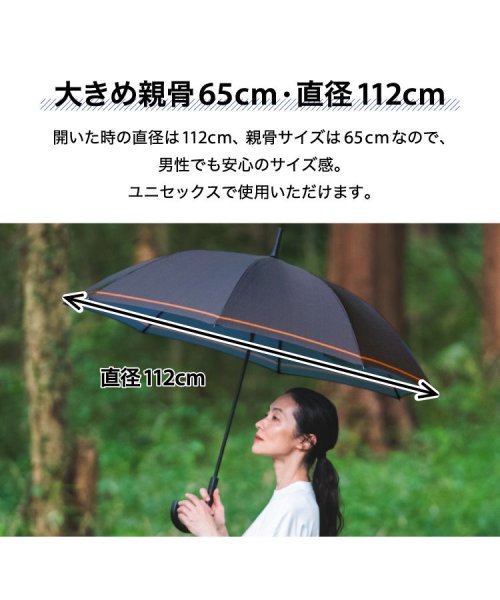 Wpc．(Wpc．)/【Wpc.公式】雨傘 UNISEX WIND RESISTANCE UMBRELLA 65cm 耐風 継続撥水 ジャンプ傘 メンズ レディース 長傘/img07