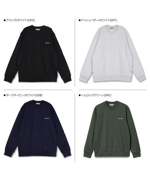 Carhartt(カーハート)/カーハート carhartt トレーナー スウェット プルオーバー クルーネック メンズ SCRIPT EMBROIDERY SWEATSHIRT ブラック グ/img02