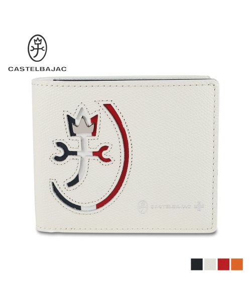 CASTELBAJAC(カステルバジャック)/カステルバジャック CASTELBAJAC 財布 二つ折り財布 カルネ メンズ レディース 本革 CARNET SERIES WALLET ホワイト ブラック /img02