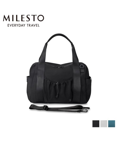 MILESTO(ミレスト)/MILESTO ミレスト ボストンバッグ メンズ レディース 13インチ PC収納スリーブ付き BOSTON BAG ブラック グレー グリーン 黒 MLS84/img01