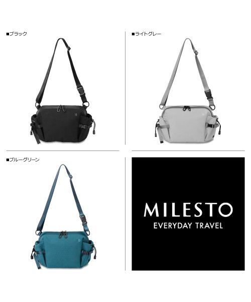 MILESTO(ミレスト)/MILESTO ミレスト ショルダーバッグ ボディバッグ メンズ レディース 2WAY SHOULDER BAG ブラック グレー グリーン 黒 MLS872/img02