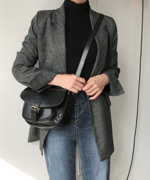 SEU(エスイイユウ)/グレインチェックテーラードジャケット 韓国ファッション SEU/img14