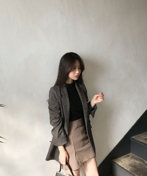 SEU(エスイイユウ)/グレインチェックテーラードジャケット 韓国ファッション SEU/img34