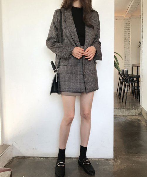 SEU(エスイイユウ)/グレインチェックテーラードジャケット 韓国ファッション SEU/img39