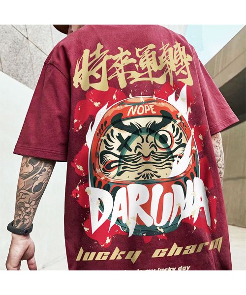 MOWMOW FASHION(マウマウ ファッション)/メンズファッション 韓国風 半袖 Tシャツ カットソー バックプリント 春夏秋冬 B系 ストリート系 スケーター かっこいい かわいい シャツ/img01