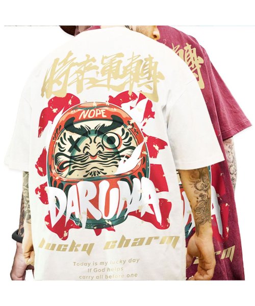 MOWMOW FASHION(マウマウ ファッション)/メンズファッション 韓国風 半袖 Tシャツ カットソー バックプリント 春夏秋冬 B系 ストリート系 スケーター かっこいい かわいい シャツ/img02