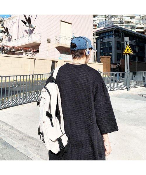 セール メンズファッション 韓国風 半袖 Tシャツ カットソー ワッフル 春夏秋冬 B系 ストリート系 スケーター かっこいい かわいい マウマウ ファッション Mowmow Fashion Magaseek