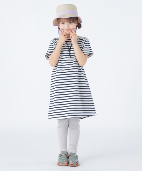 SHIPS KIDS(シップスキッズ)/SHIPS KIDS:100～130cm / オーガニック コットン ボーダー Aライン ワンピース/img04