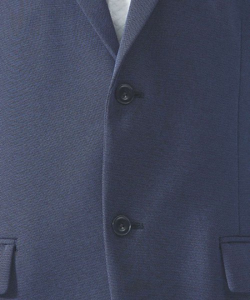 【セットアップ対応/FLEX JACKET】ポンチ シャンブレー ジャケット モデル：H178 B82 W76 H88 着用サイズ：48ネイビー