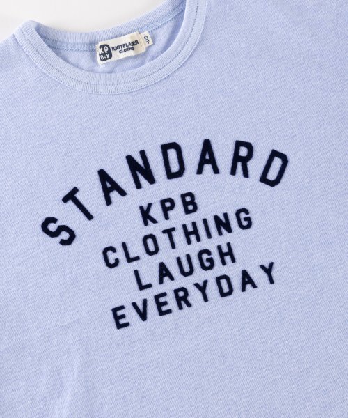 KP BOY(ケーピーボーイ)/KPBOY(ケーピーボーイ)二重織チェック裾切り替えロゴプリントカラー杢天竺長袖Tシャツ(100～130)/img05